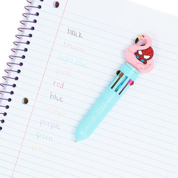Yoobi X Marvel Mini 10 Color Retractable Pen - Flamingo Design - Picture 4 of 5